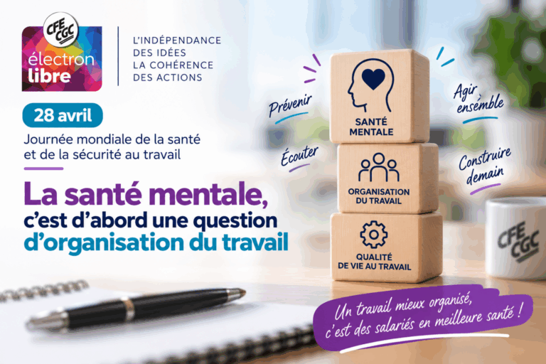 Lire la suite à propos de l’article 28 avril, Journée mondiale de la santé et de la sécurité au travail : la santé mentale, c&rsquo;est d&rsquo;abord une question d&rsquo;organisation du travail